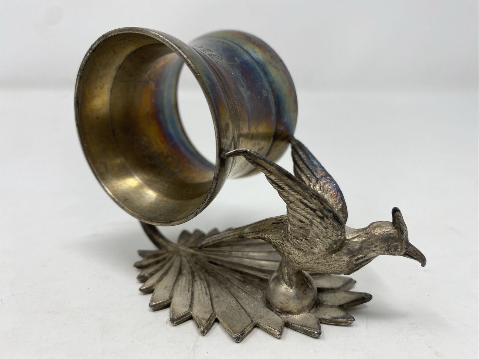 bird on palm leaf, unmarked