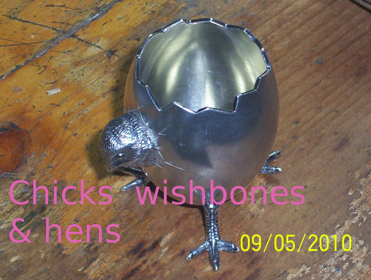 Chicks, Wishbones & Hens Figural Toothpick Holders