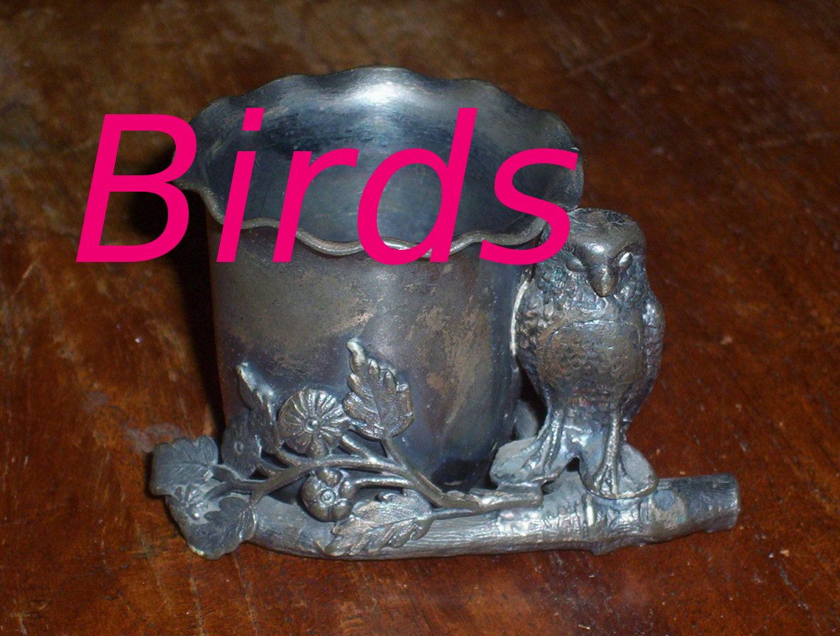 Bird figural toothpick holders