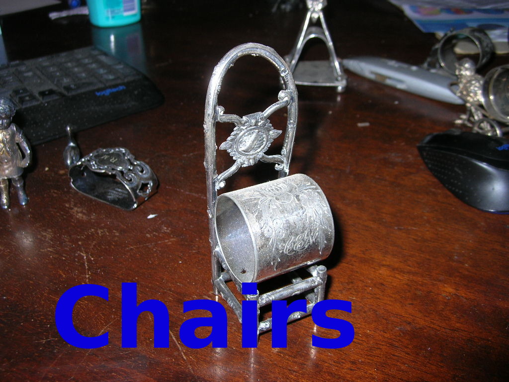 Chair figural napkin rings