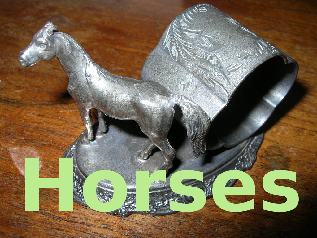 Horse figural napkin rings